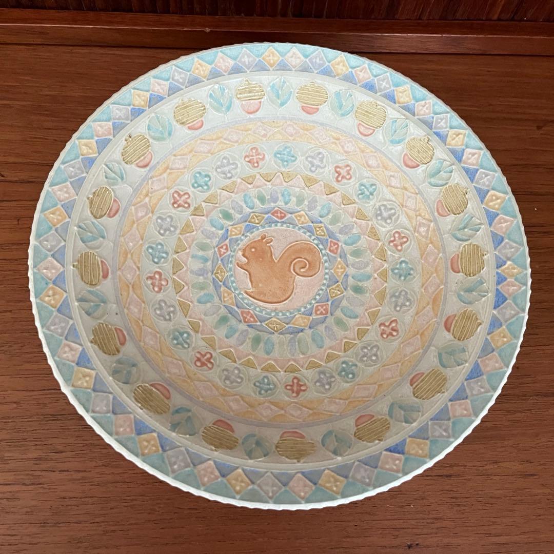 中村かりん　リス　どんぐり　秋　イッチン大皿