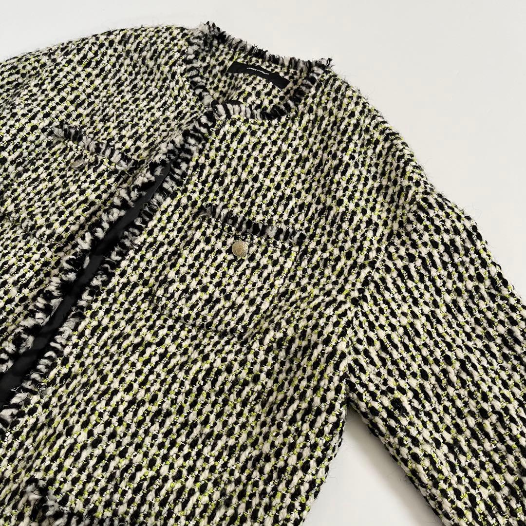 美品✨JOURNAL STANDARD ツイード フリンジ ノーカラージャケット