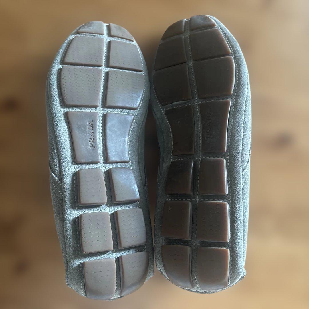 美品 PRADA スエード チャッカブーツ グレージュ28cm