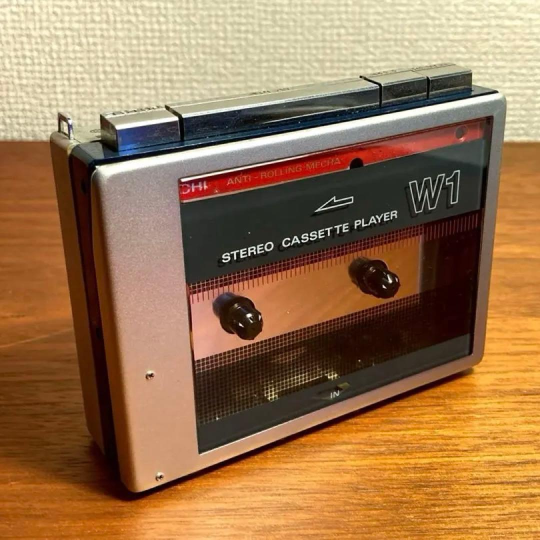 【ビンテージ】　カセットプレーヤー　日立　W1 CP-1