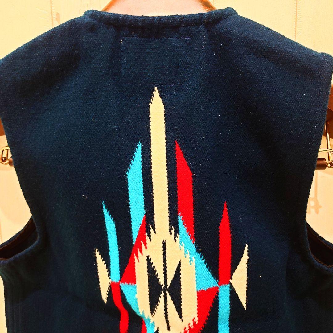 美品 インディアン チマヨベスト 36 チマヨ シュガーケーン ネイティブ 東洋