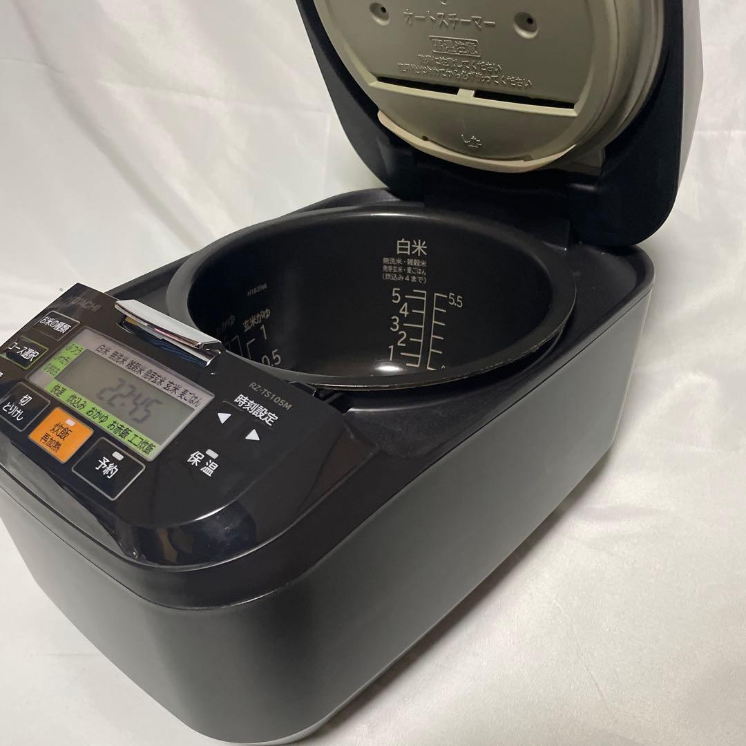 22年製5.5合 日立 圧力&スチームふっくら御膳 RZ-TS105M ブラック