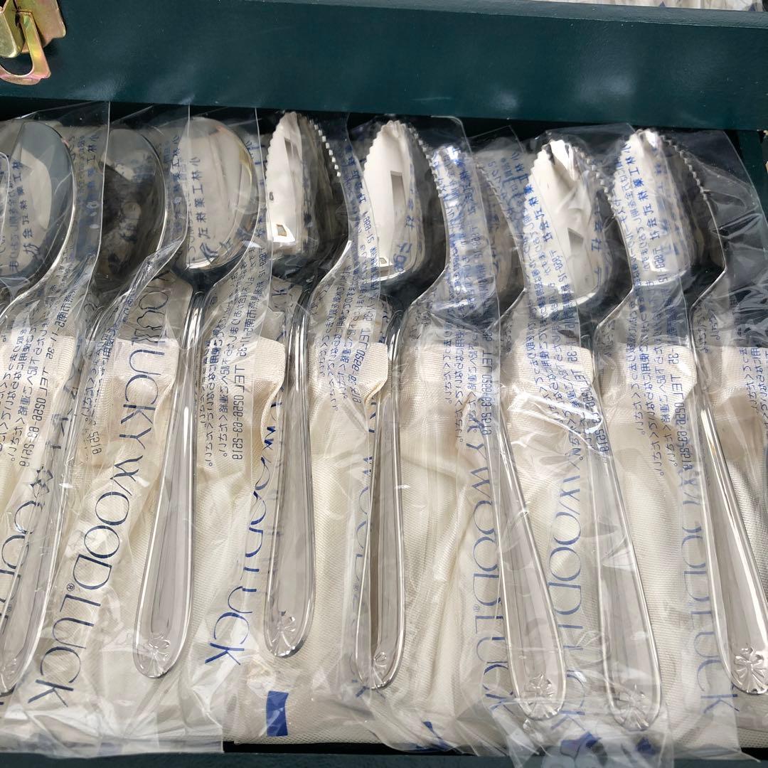 未使用　ラッキーウッド　マリエッタ　カトラリー40本セット　リボン　ハート