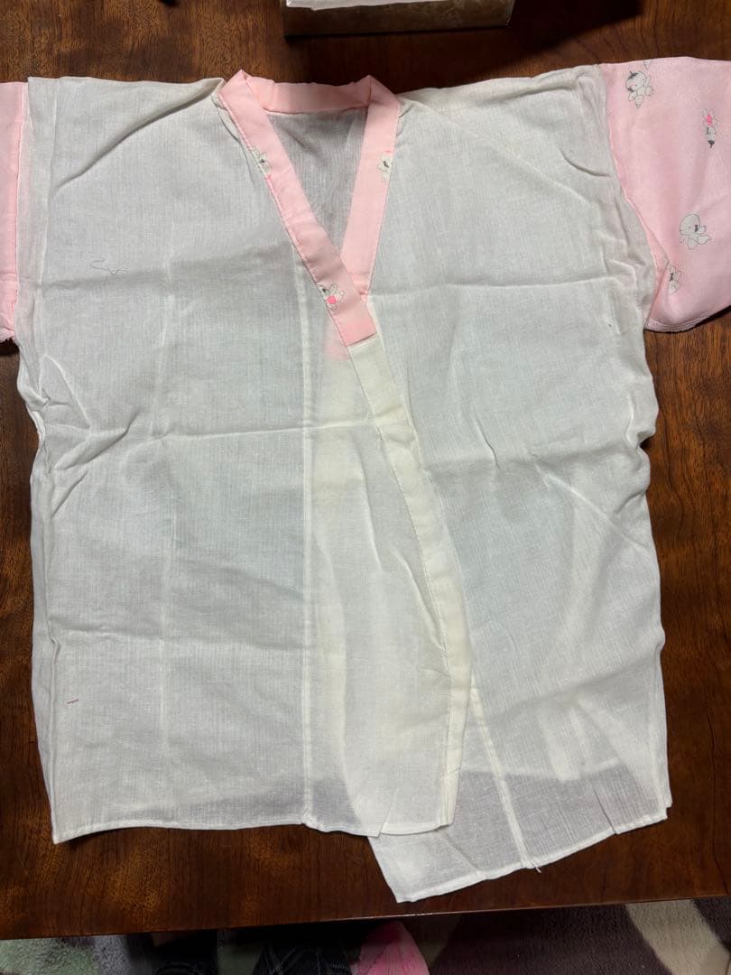 七五三 着物セット 蝶の刺繍付き　緑　7歳　女の子