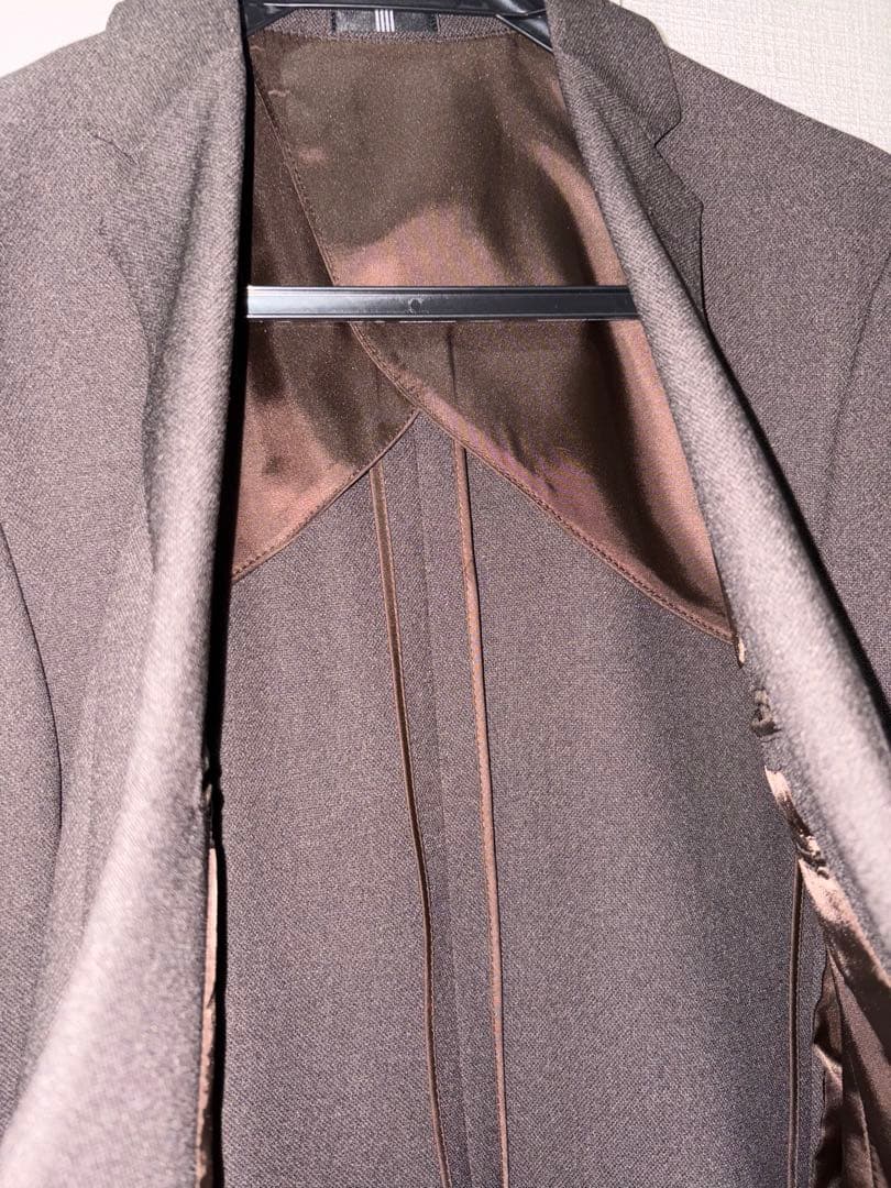 【ジャケット未着用】スーツセレクト ウォッシャブルスーツブラウンセットアップA6