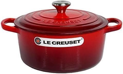 [ルクルーゼ] ココットロンド 24cm つまみシルバー