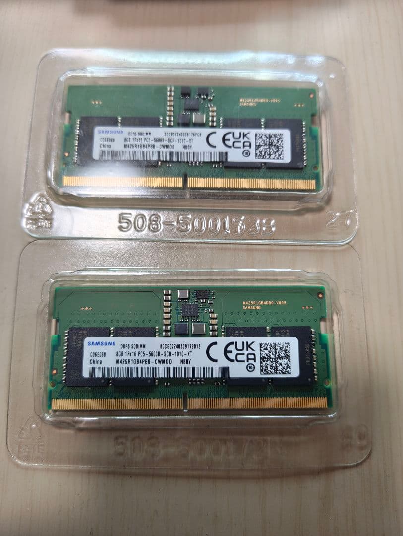 Samsung DDR5 16GB SO-DIMM 5600 メモリ