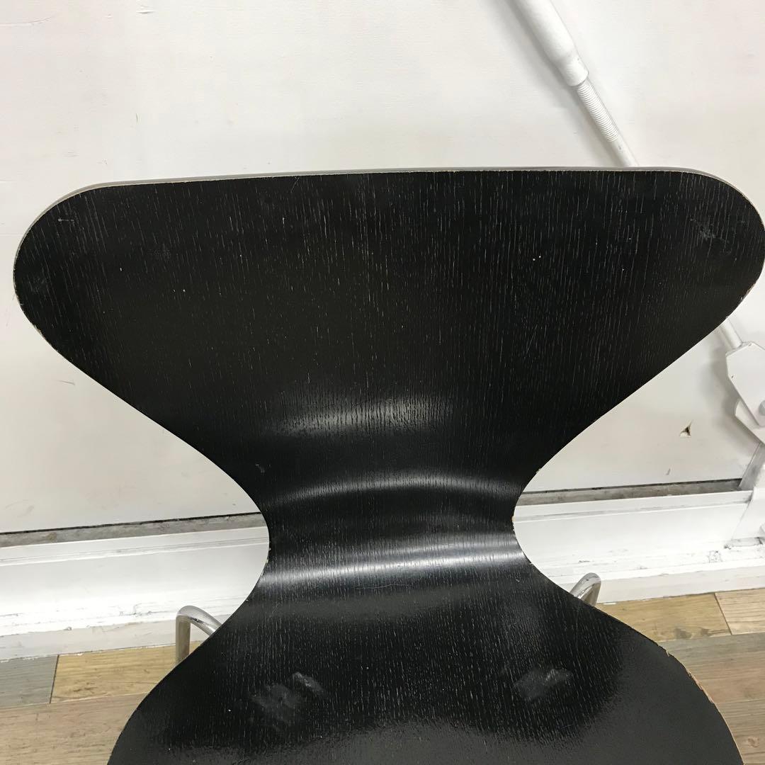 【訳あり・傷多数】 FRITZ HANSEN　セブンチェア　ブラック系 ①