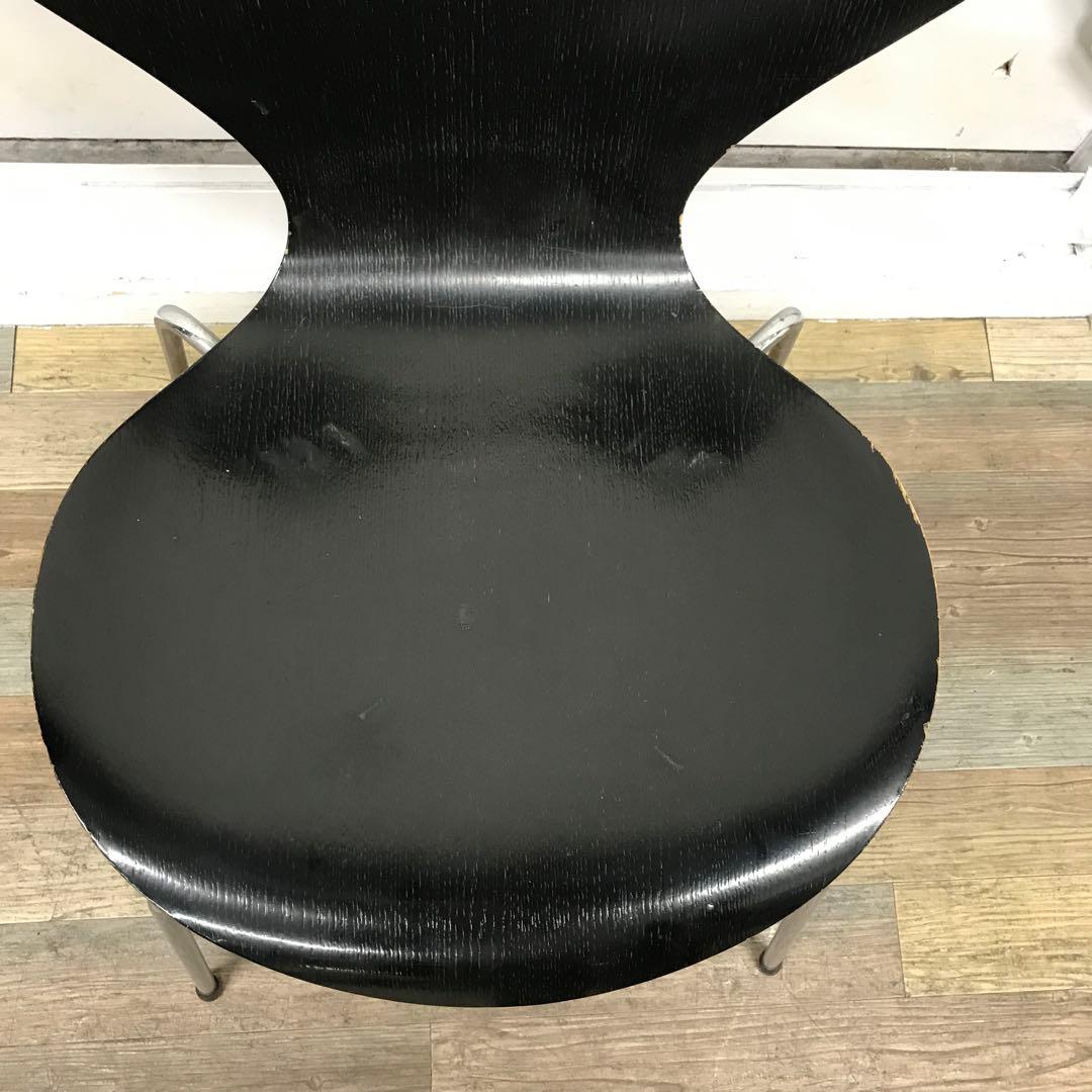 【訳あり・傷多数】 FRITZ HANSEN　セブンチェア　ブラック系 ①