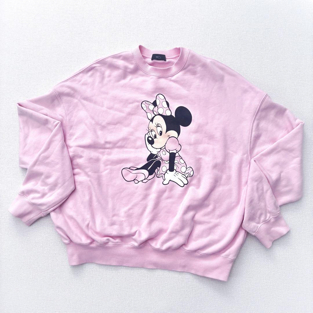 【25/11発売WCJ】Disney MINNIE SWEAT TOP ピンク