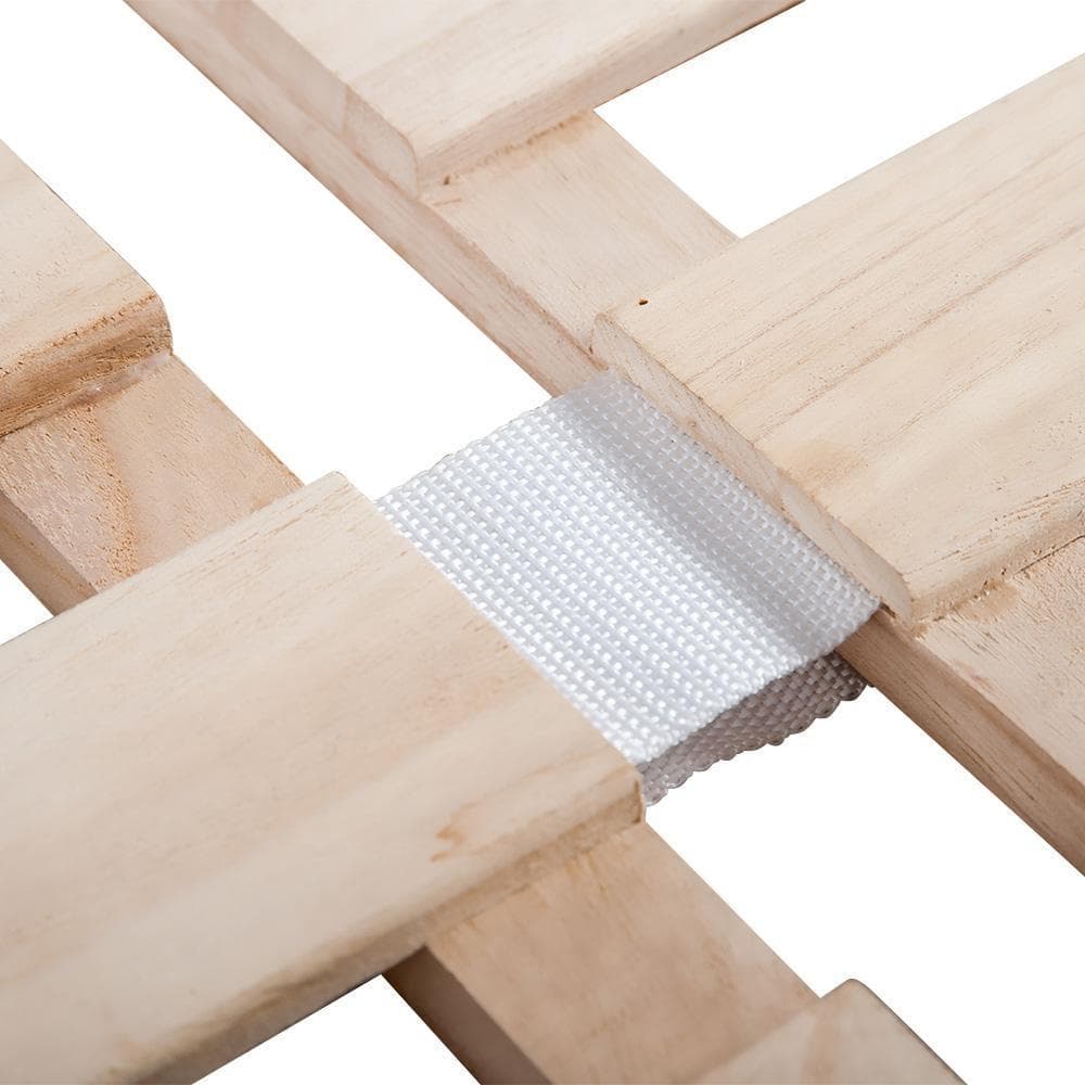 すのこベッド　折りたたみ　天然桐四つ折りベッドフレーム　木製ダブル4折桐木床 D