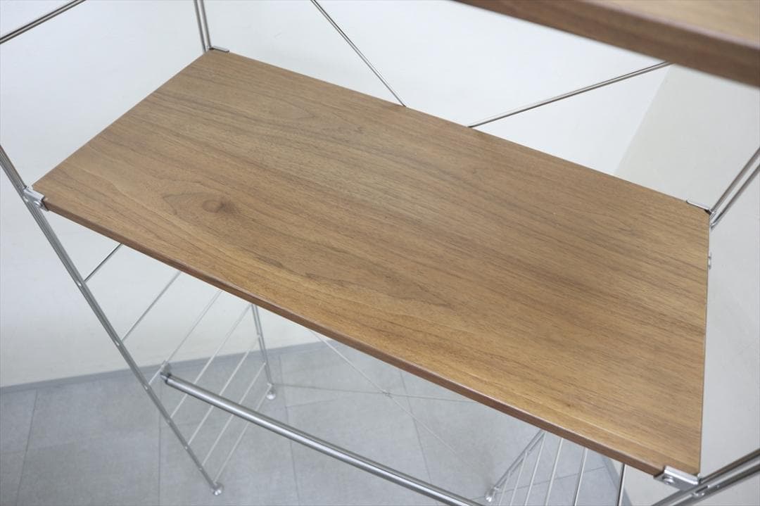 MUJI ステンレスユニットシェルフ ウォールナット 大 5段 ワードローブ
