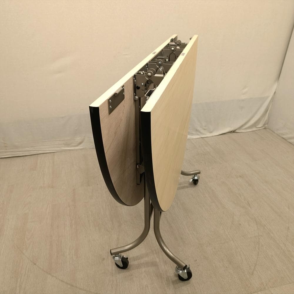 美品　直径150　フライトテーブル　折り畳み　円テーブル　会議　レセプション　A