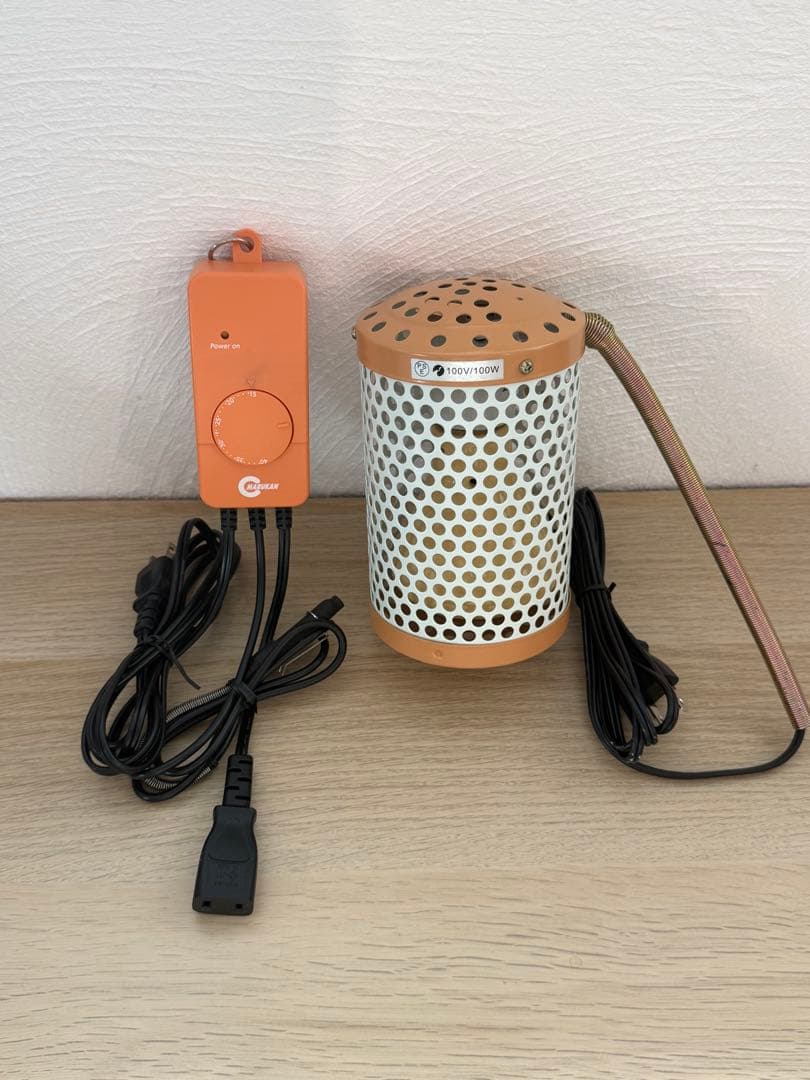 マルカン セラミックヒーター １００Ｗ　カバー付き＋ミニマルサーモ