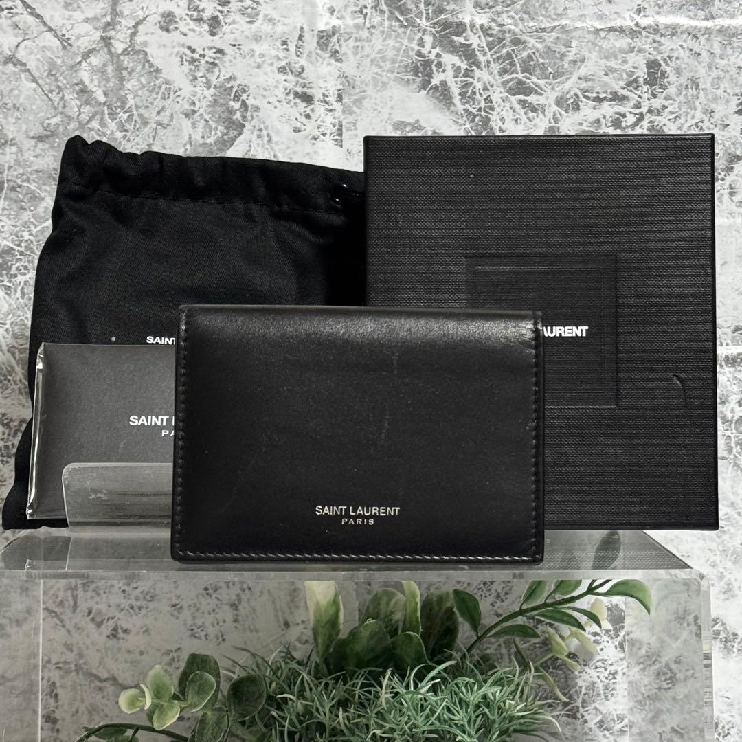 【正規品保証書】サンローラン名刺入れビジネスカードケーススムースレザー現行品