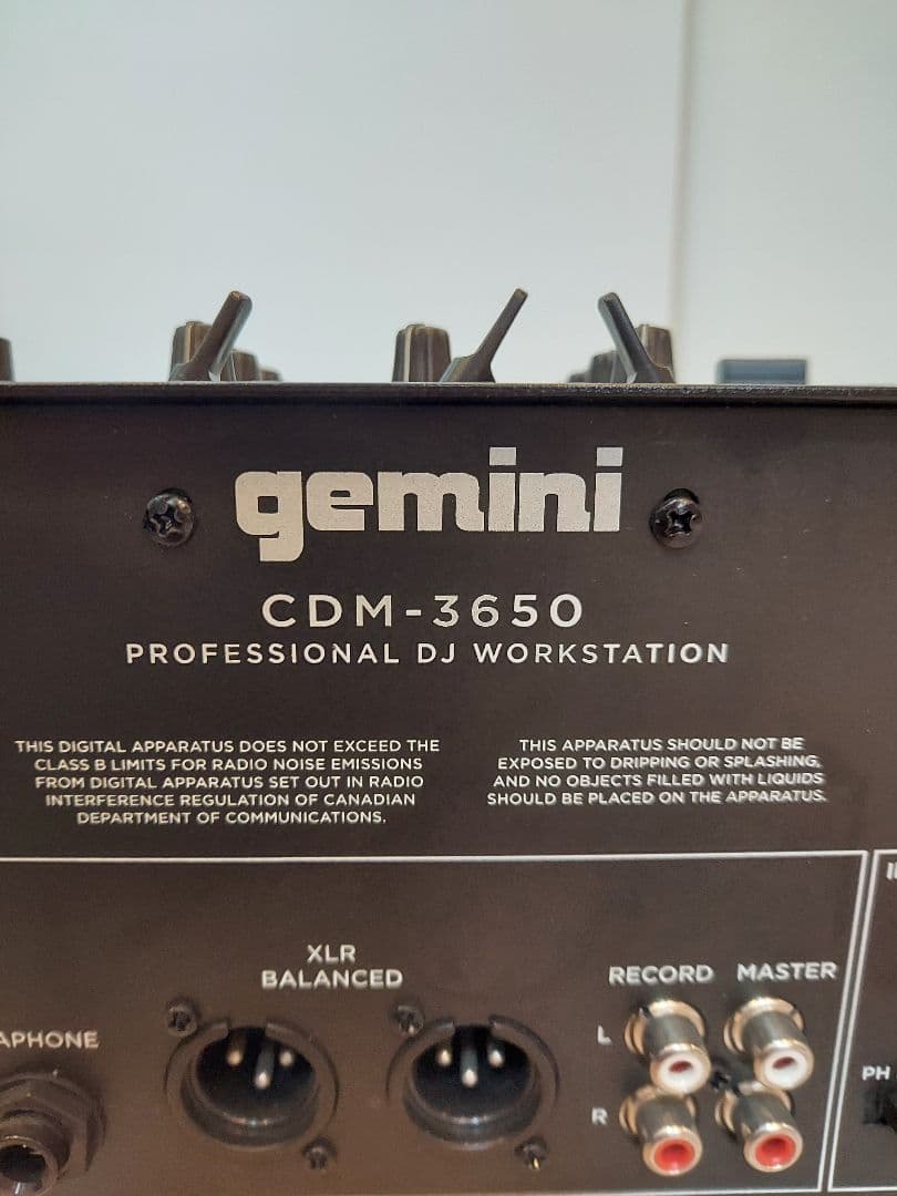 GEMINI/ジェミナイ CDM-3650 MP3/CD ミキシング・コンソール