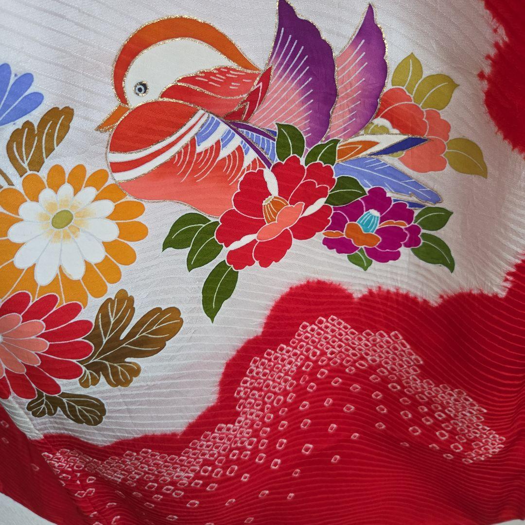 No96　正絹　女の子お祝い着物　産着　長襦袢付き　七五三