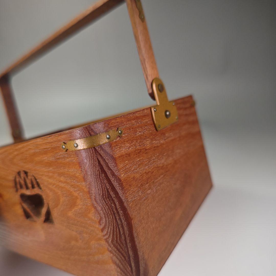 ウ320 煙草盆『大崎雄斉作』『鵬雲斎好桐透か桑手付　莨盆　莨入付　共箱』茶道具