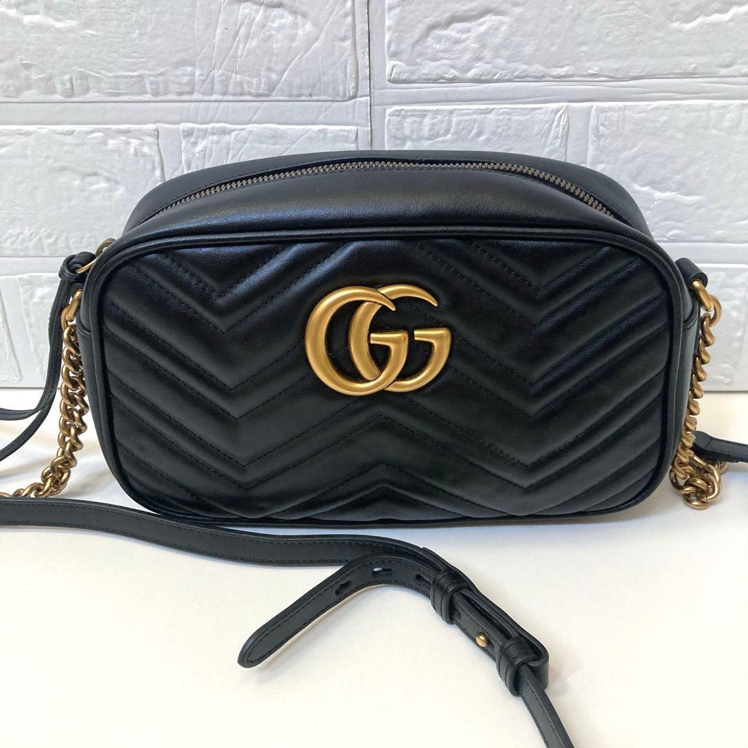 GUCCIグッチ　GGマーモントミニ カメラバッグ