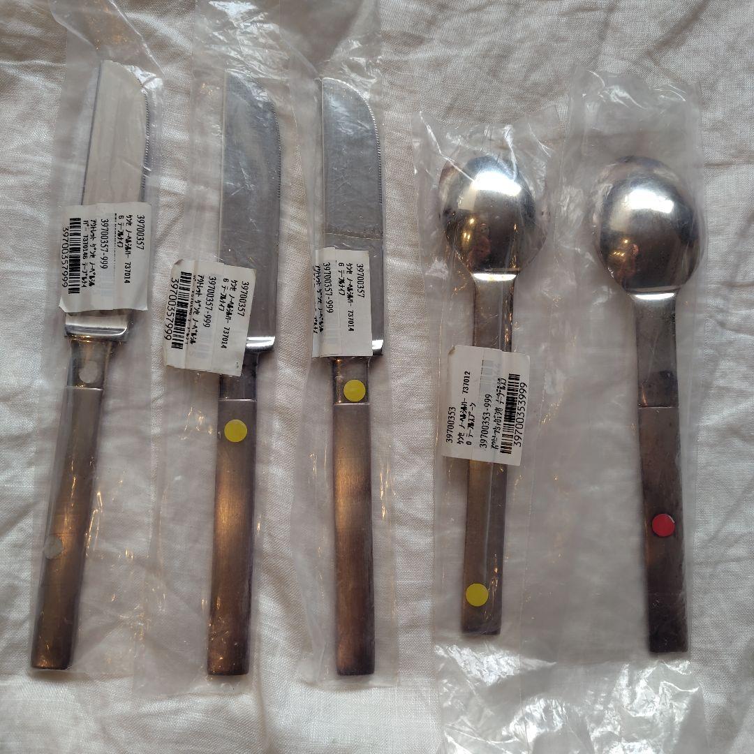 【アウトレット品】ゲンセ　ナイフ３本スプーン2本