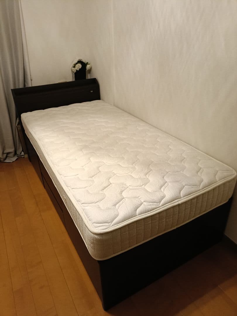 【特価】シングルベッドフレーム ダークブラウン NITORI