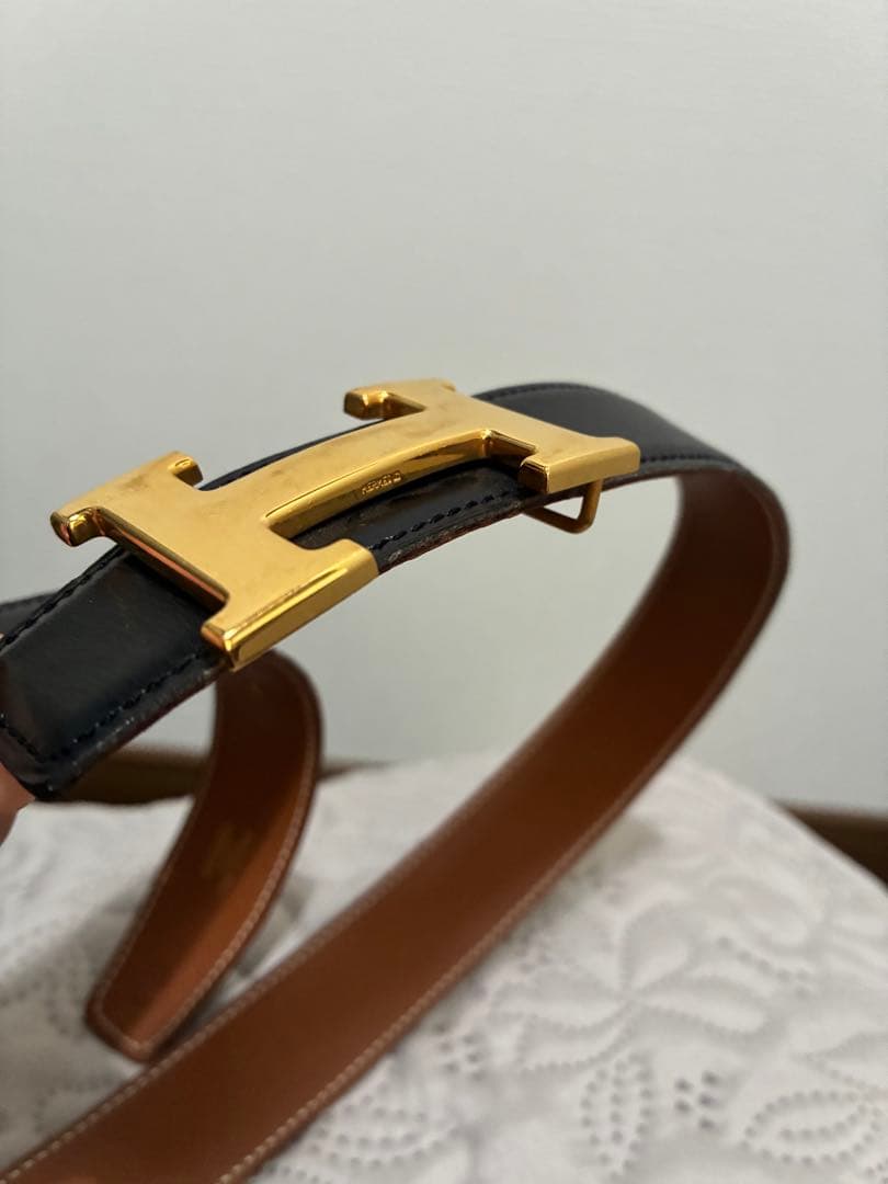 90s HERMES エルメス レザーベルト 1995年size70