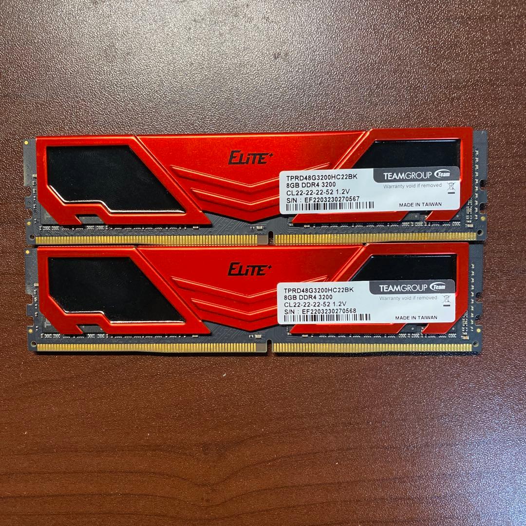 メモリー TEAMGROUP ELITE DDR4 16GB 3200MHz