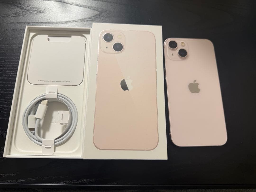 良品Apple iPhone 13 ピンク 本体 箱・付属品付