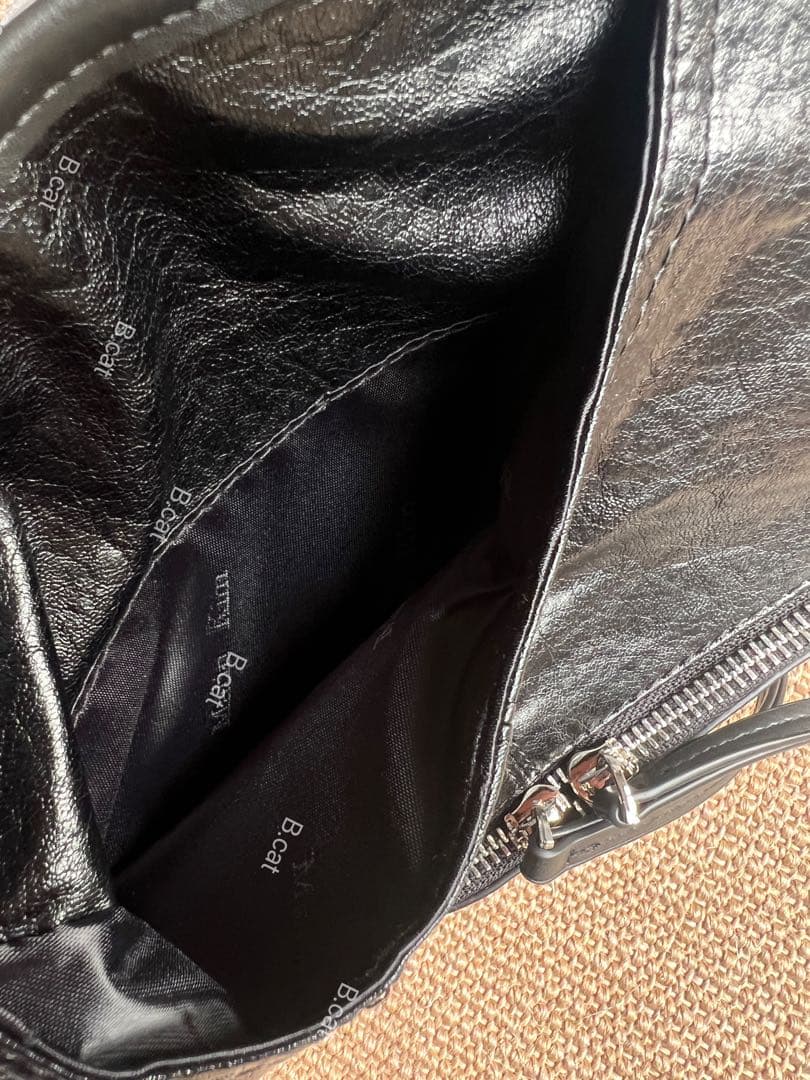 Matin Kim 黒 レザー ショルダーバッグboo