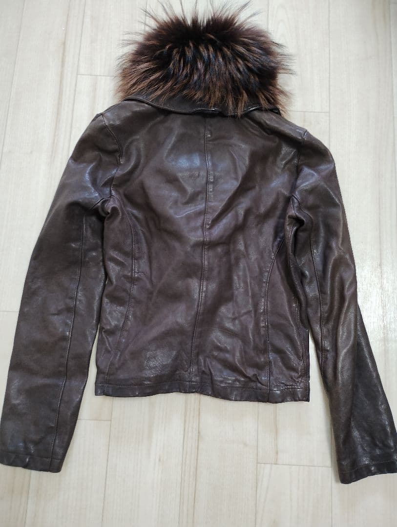 【希少】GIORGIO BRATO ラムレザージャケット ファー 40