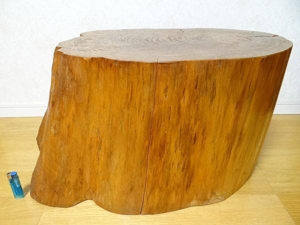 希少 アンティーク 天然木 丸太 切り株 椅子 腰かけ テーブル インテリア
