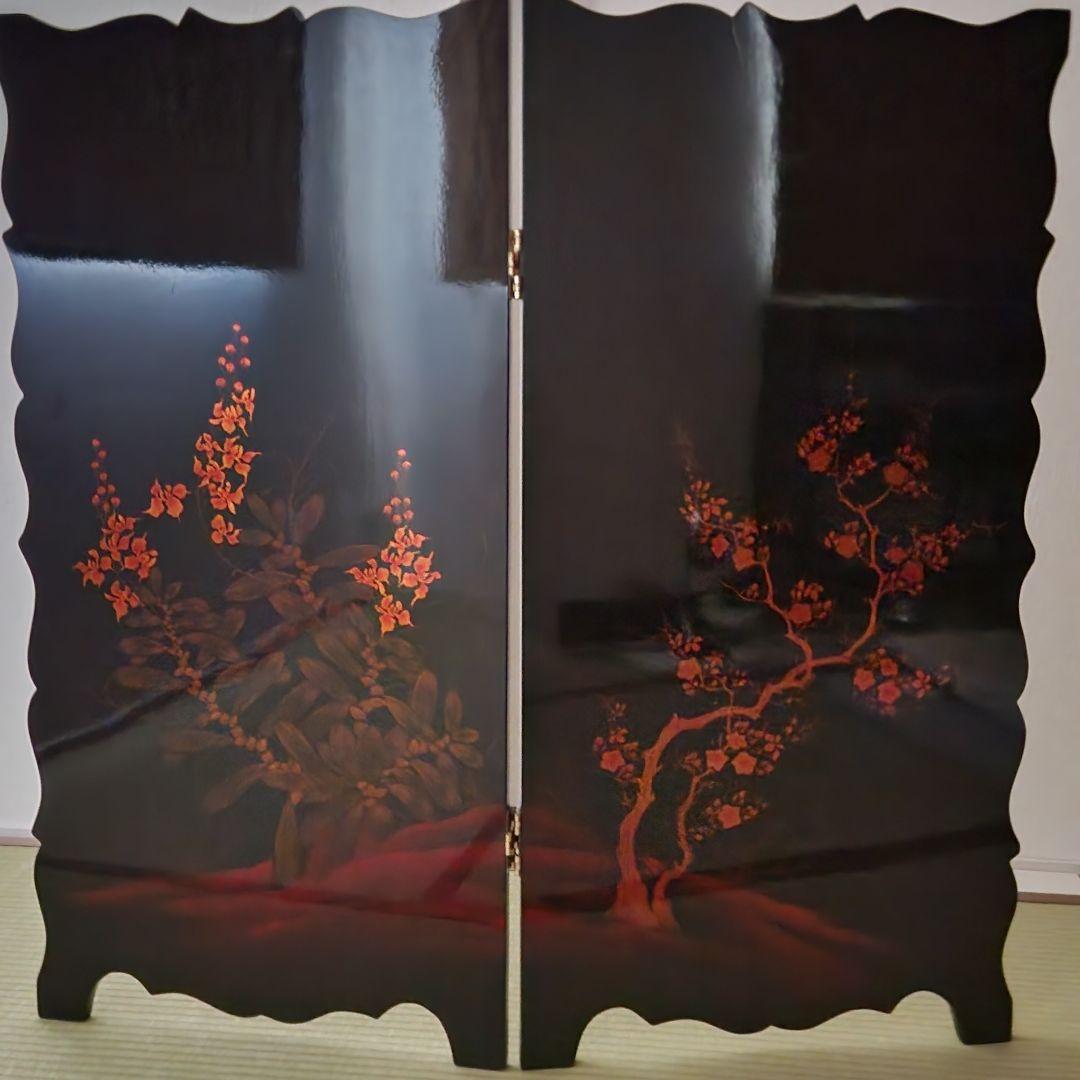 あのん　螺鈿細工 漆器 鶴と松のデザイン