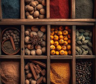 Photo of some spices sold in the Foodhall